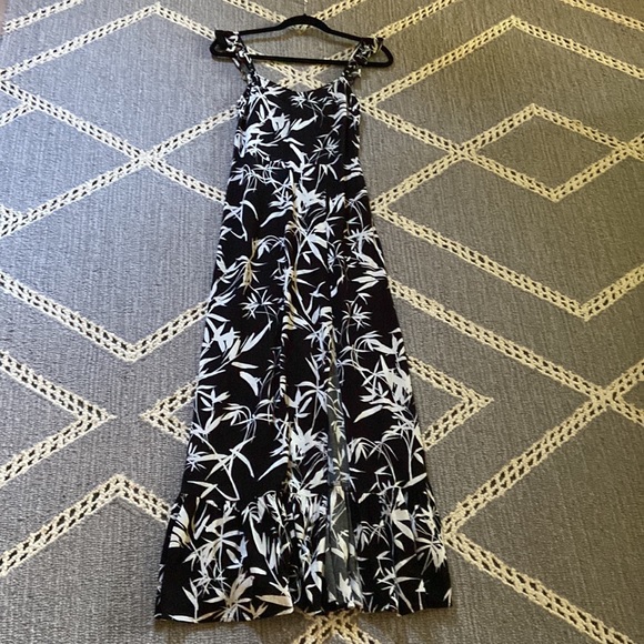 Express Printed Ruffle Strap Smocked Back Maxi Dress - Picture 1 of 8